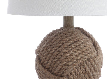 Monkey Fist 18" Rope Ball LED Table Lamp - JONATHAN Y